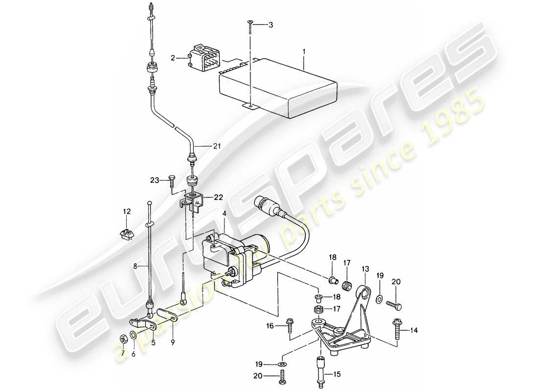 porsche 993 (1998) cruise control system part diagram