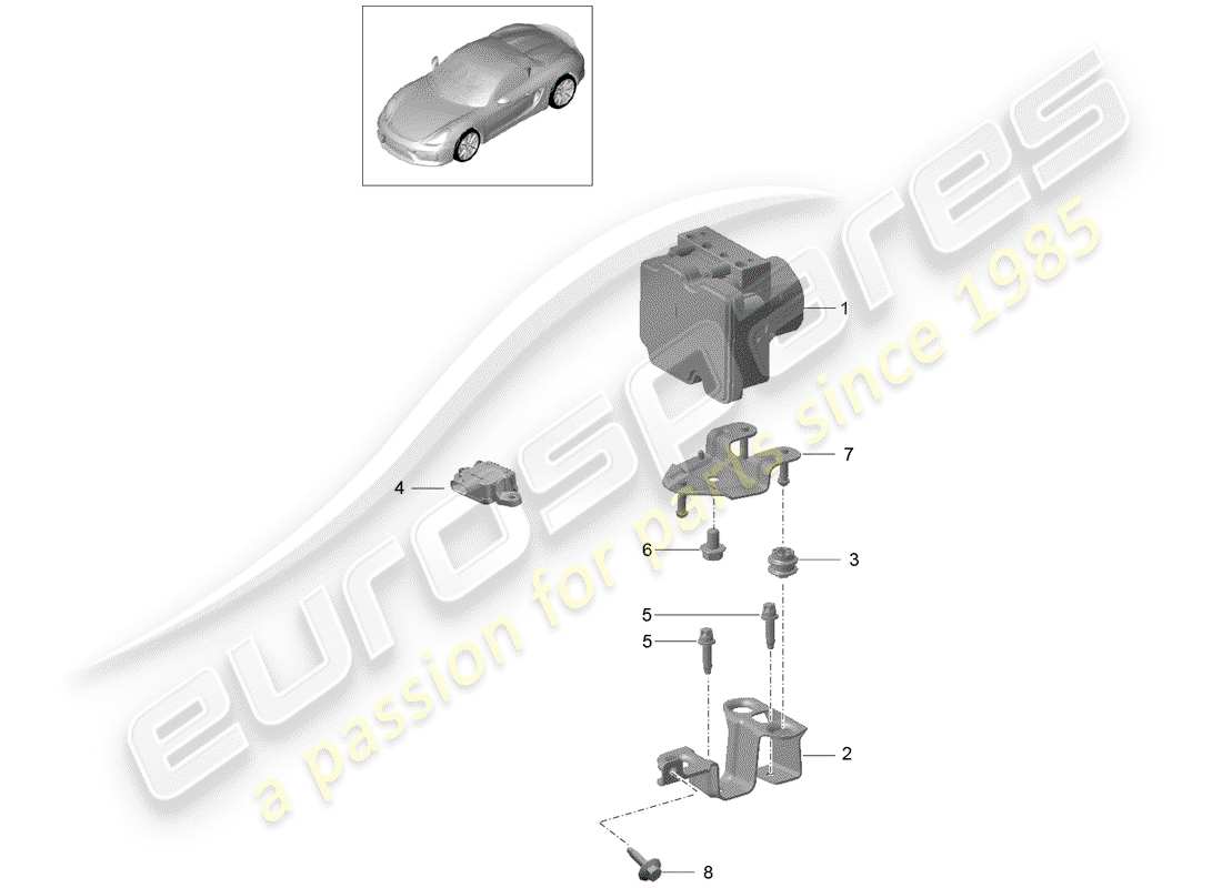 porsche 2016 hydraulic unit part diagram