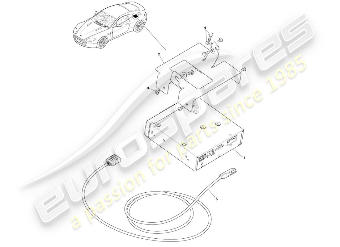 aston martin v8 vantage (2007) navigation, to 12my part diagram