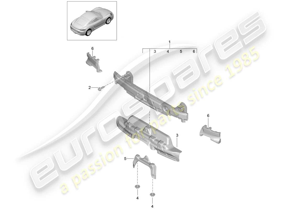 a part diagram from the porsche cayman parts catalogue