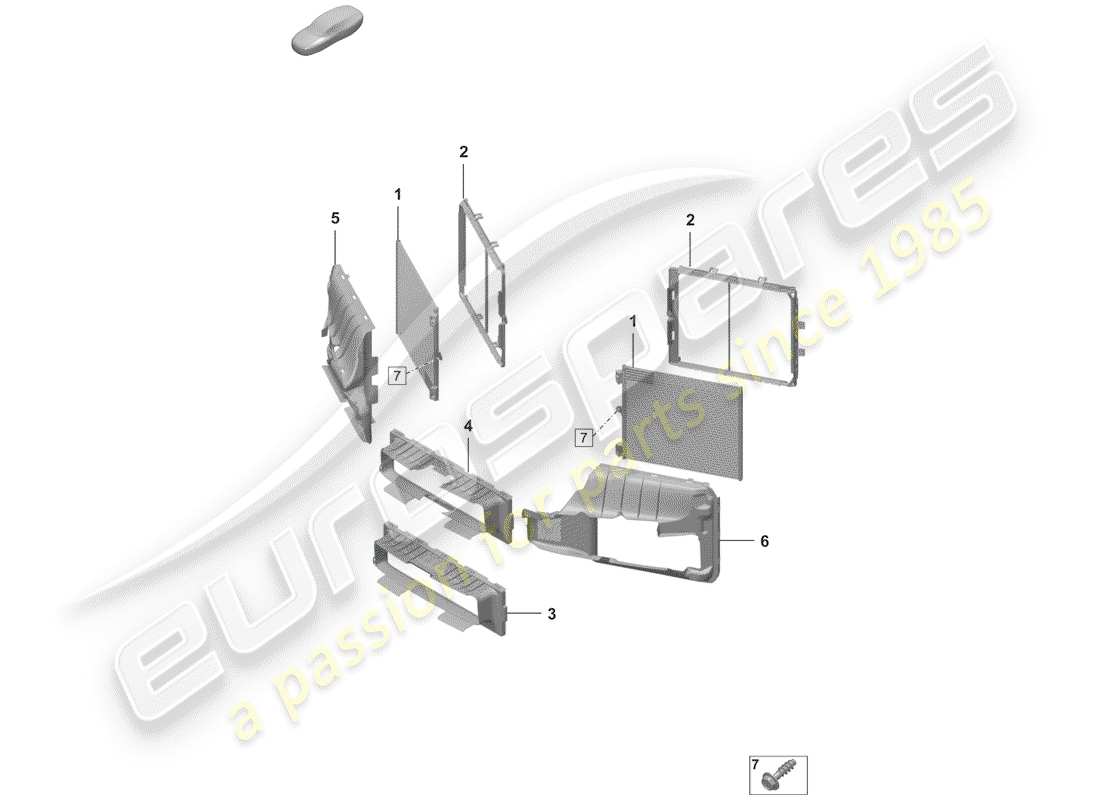 porsche 2019 air condtioner condenser part diagram