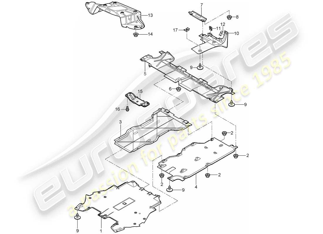 a part diagram from the porsche boxster parts catalogue