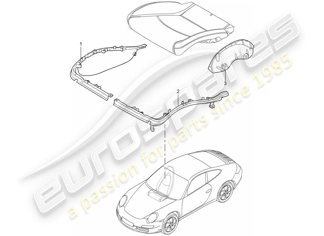 a part diagram from the porsche 997 gt3 (2010) parts catalogue