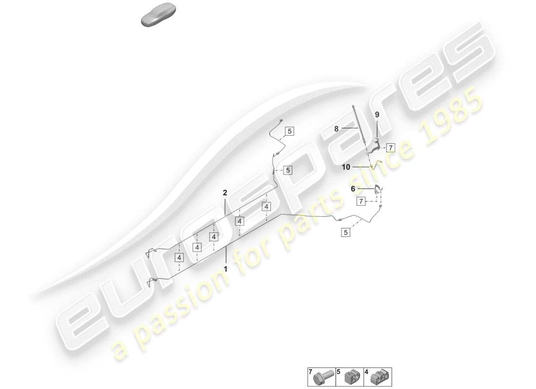 porsche 2020 brake line part diagram