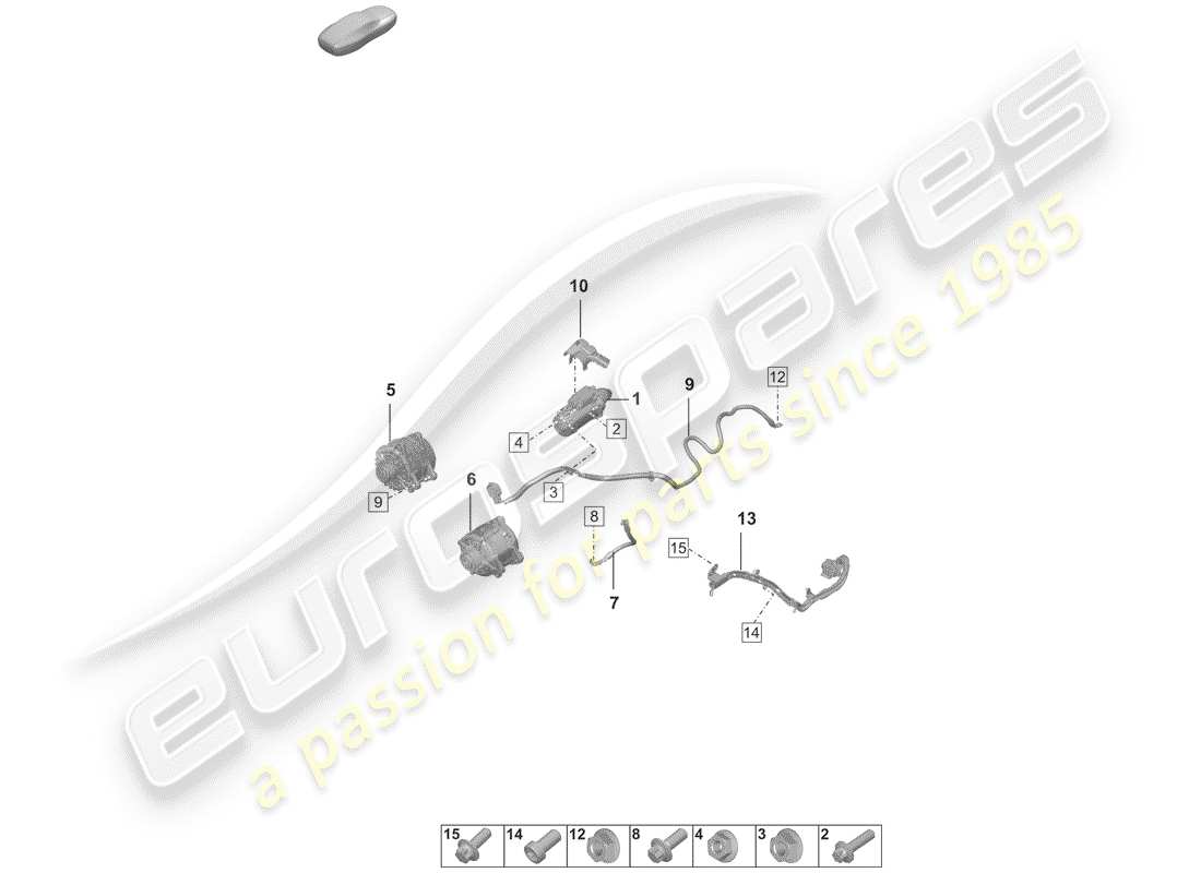 porsche 992 (2020) starter part diagram