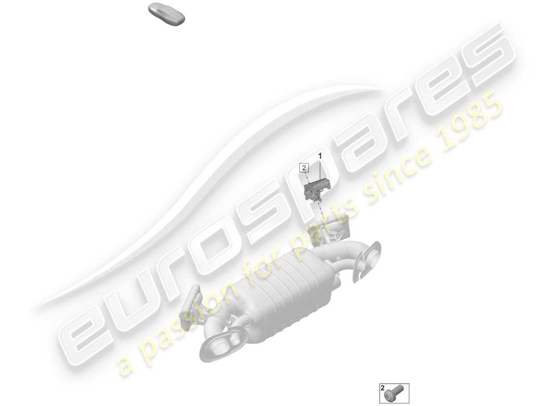 porsche 992 (2020) exhaust system part diagram