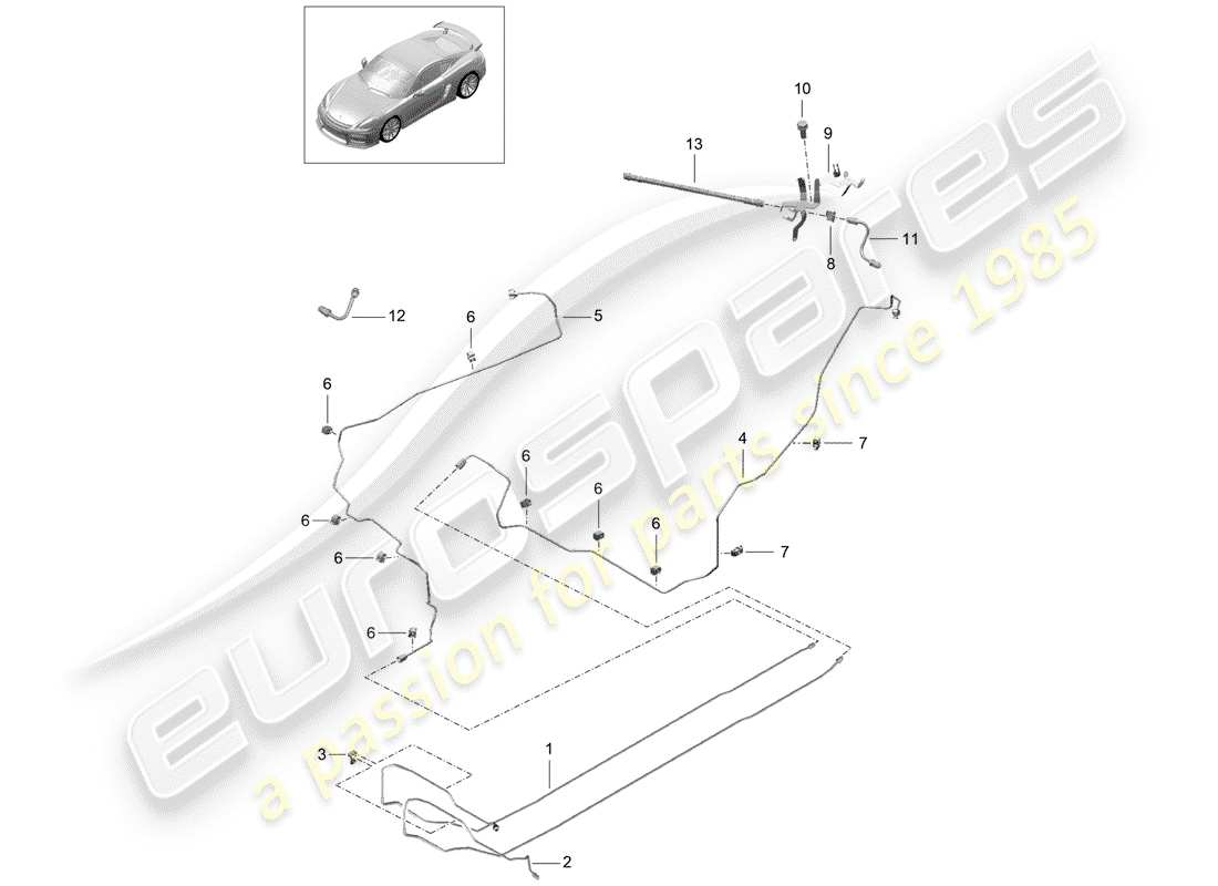 porsche 2016 brake lines part diagram