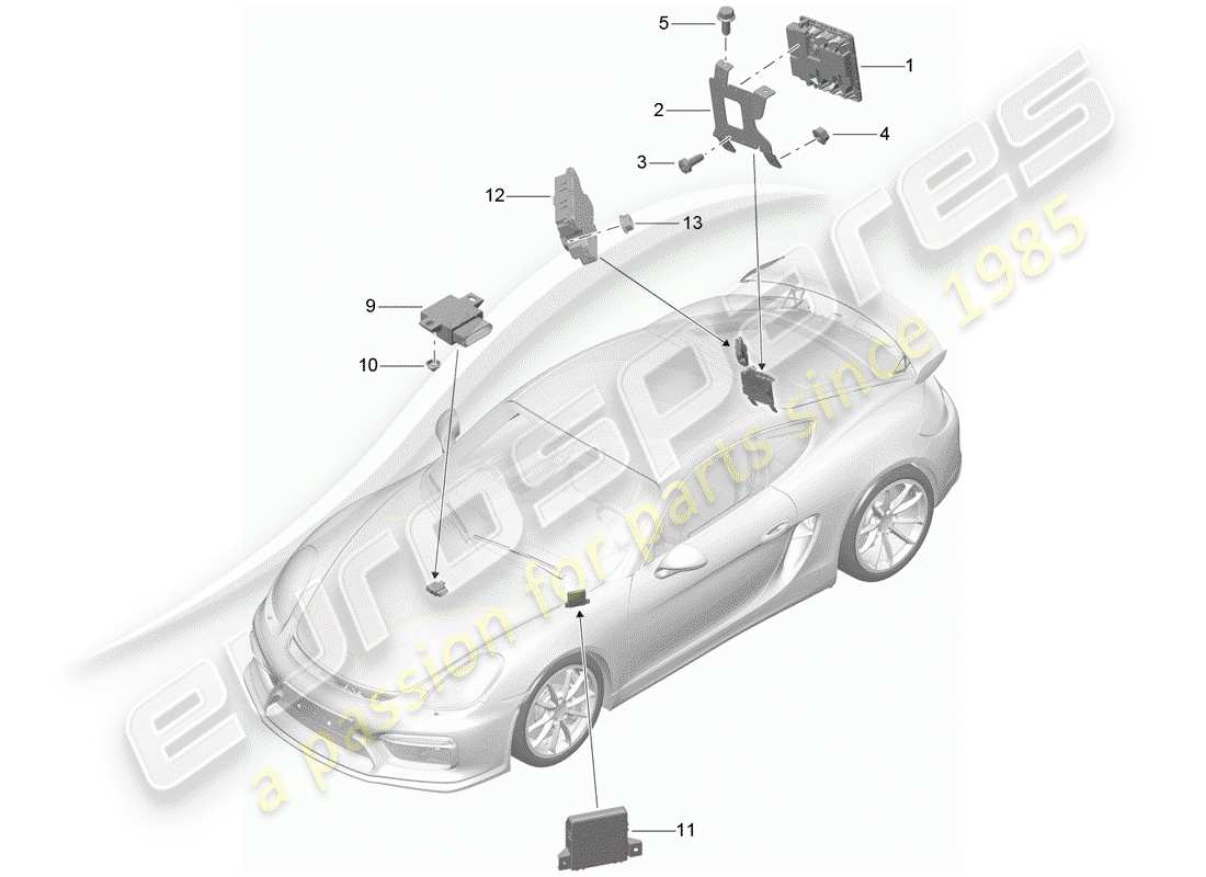 porsche 2016 control units part diagram