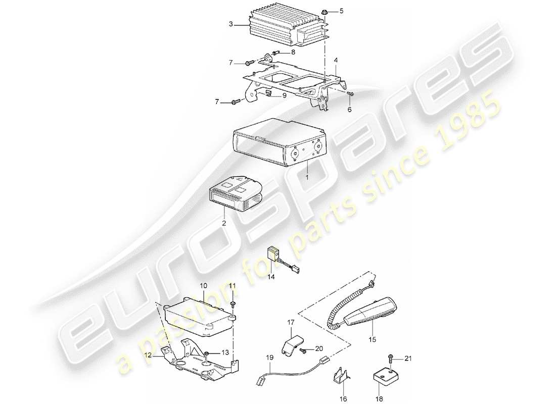 porsche cayenne (2004) amplifier parts diagram