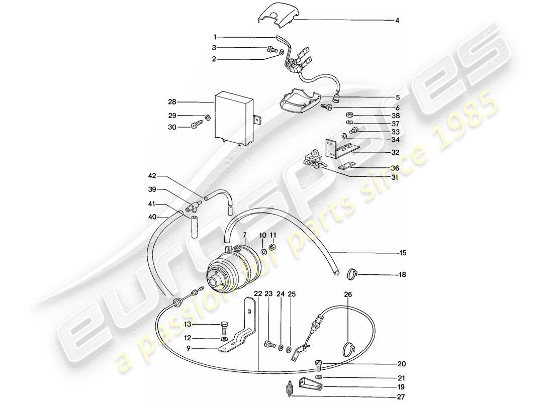 porsche 911 (1989) cruise control system - d - mj 1987>> - mj 1987 part diagram