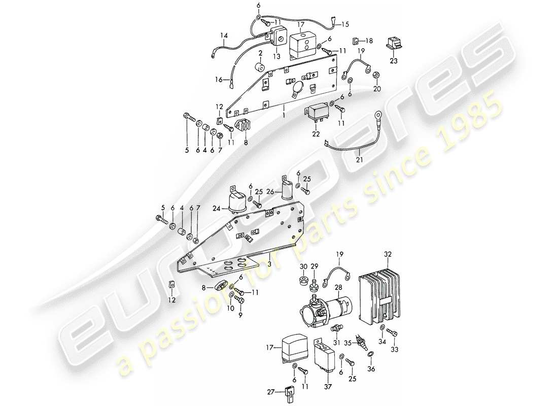 porsche 911/912 (1967) plate part diagram