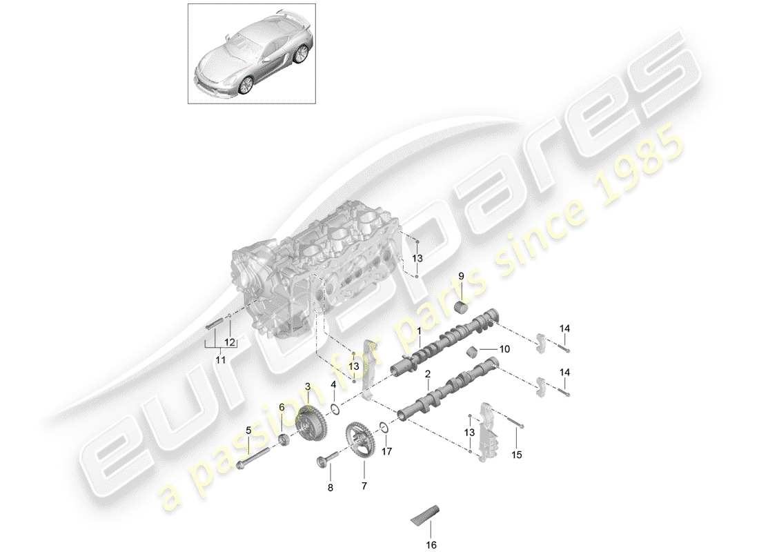 porsche 2016 camshaft part diagram