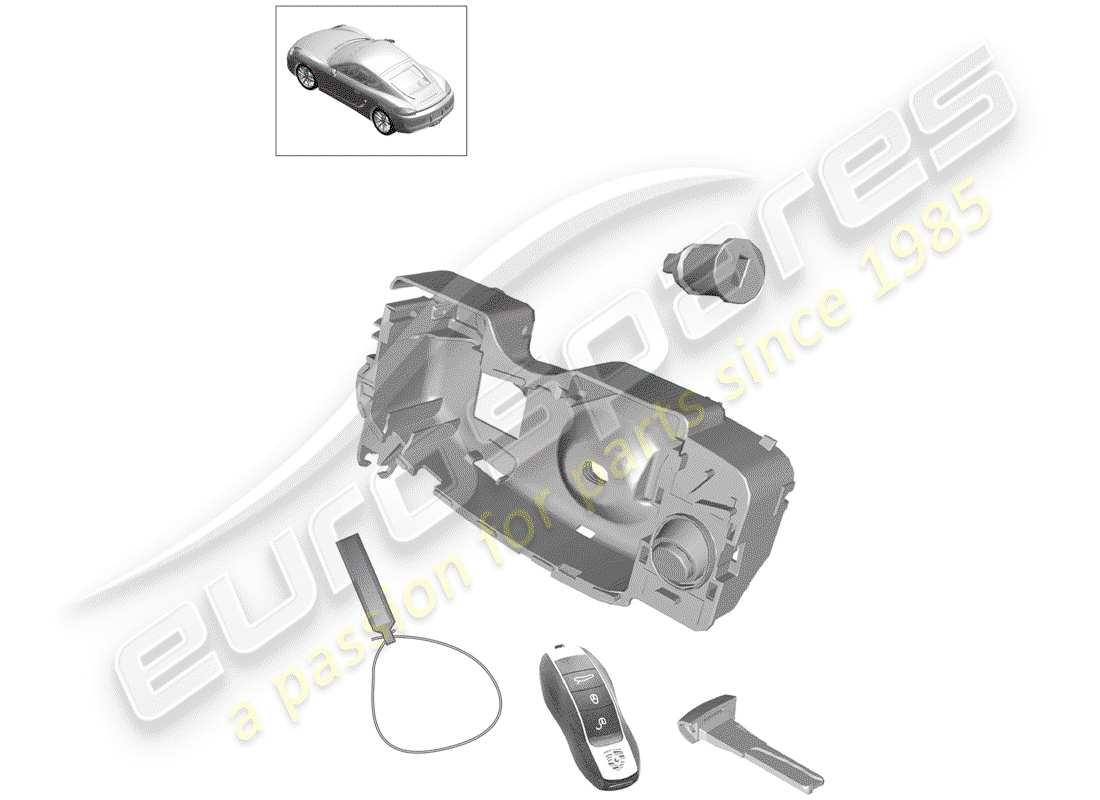 porsche cayman 981 (2016) repair kit part diagram