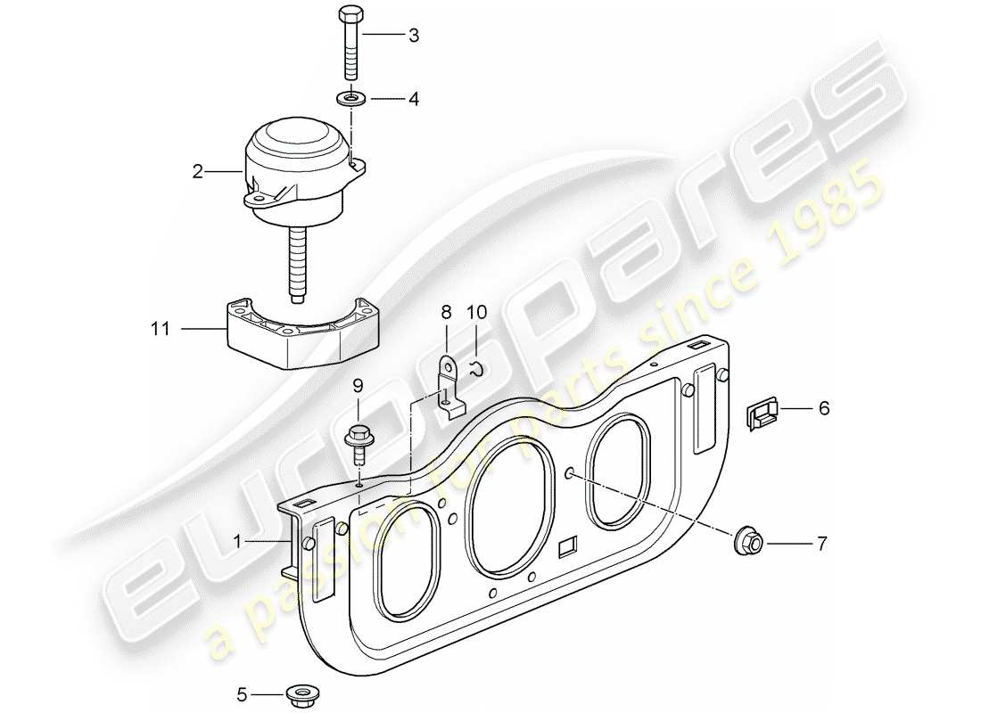 porsche 996 gt3 (2002) engine suspension parts diagram