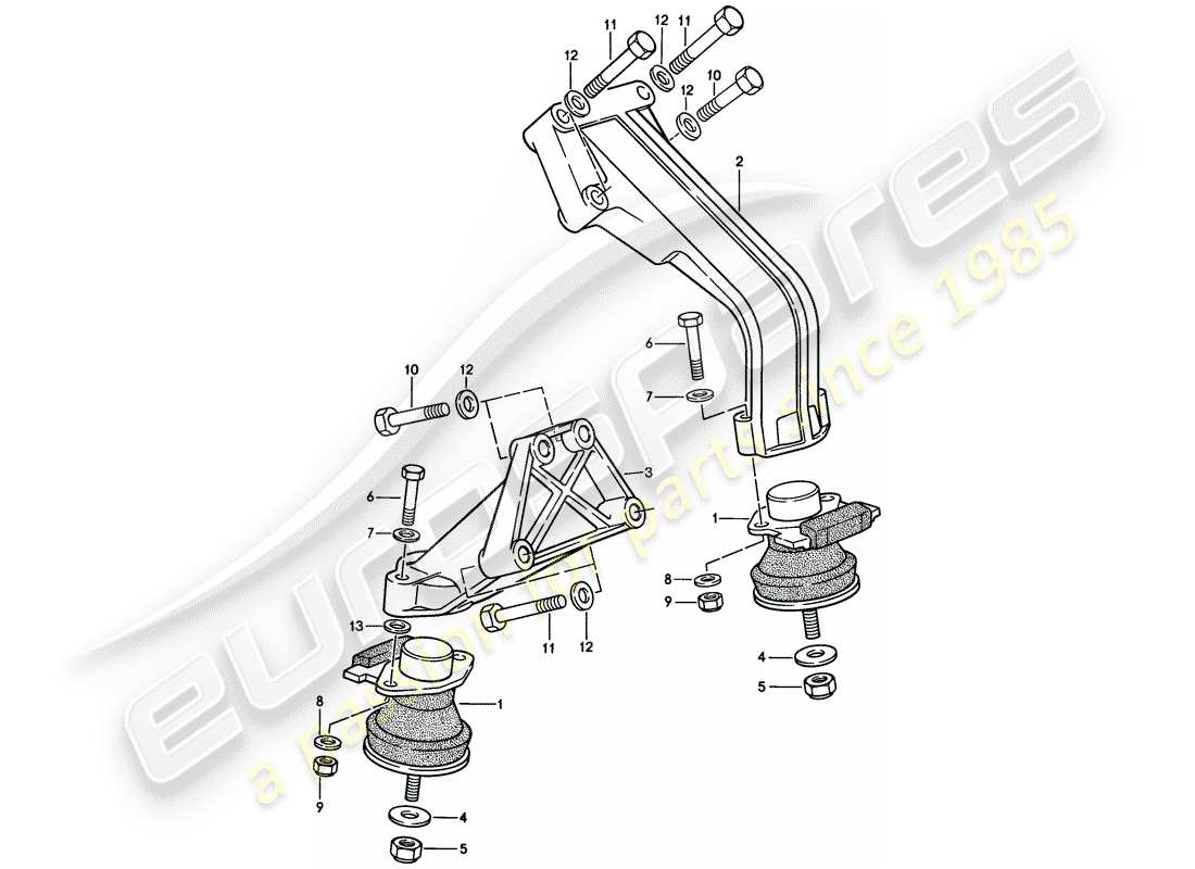 porsche 944 (1988) engine suspension parts diagram