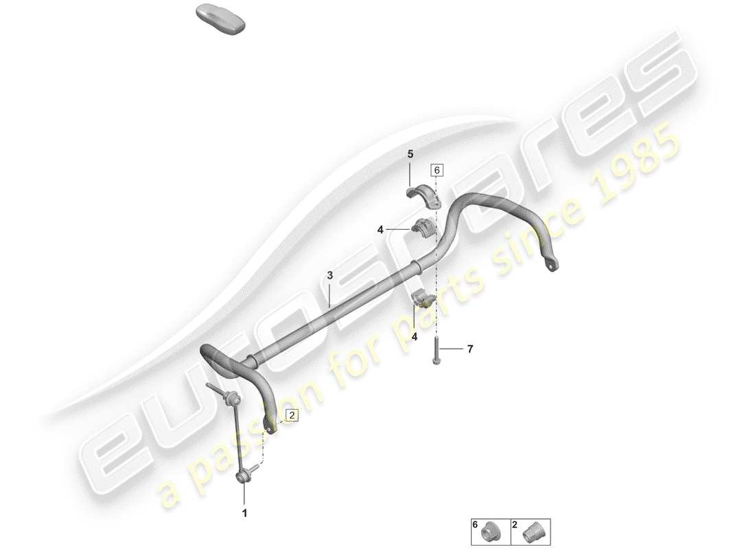 porsche 992 (2020) stabilizer part diagram