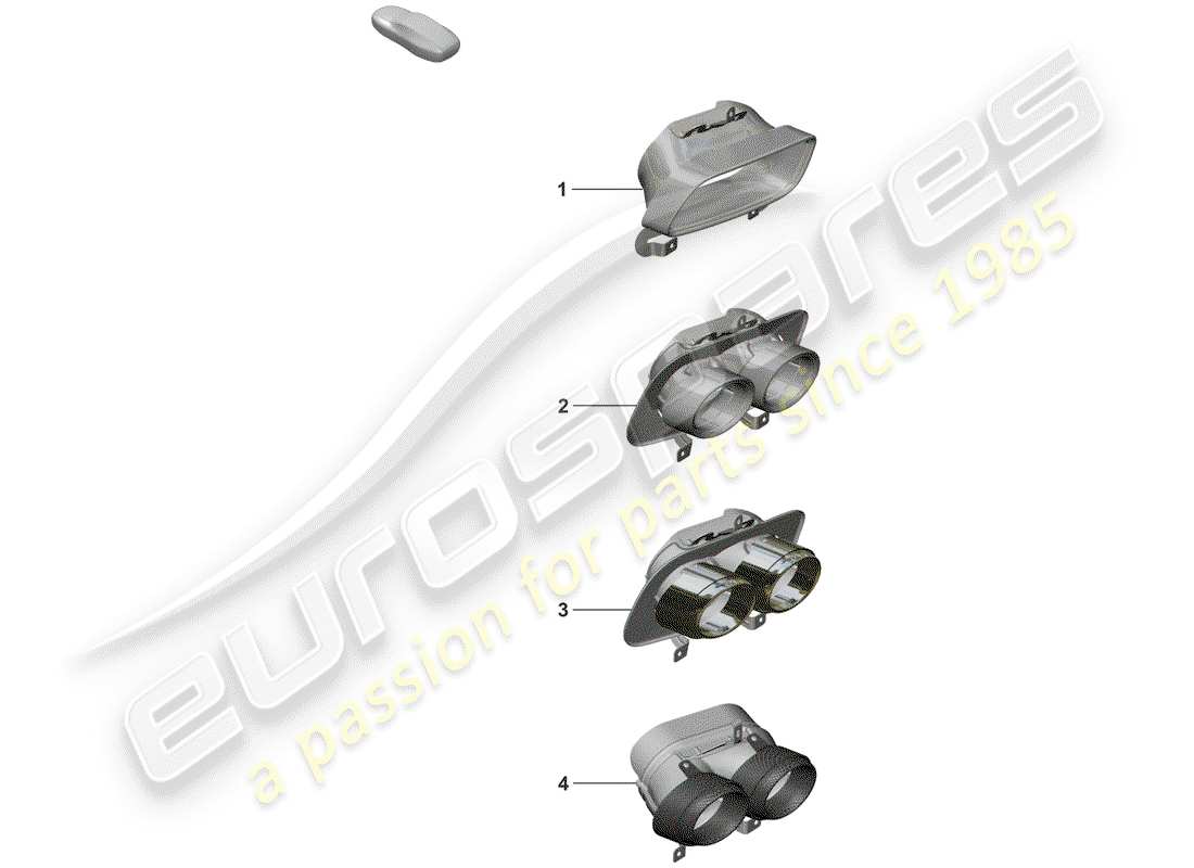 porsche 2020 tail pipe parts diagram