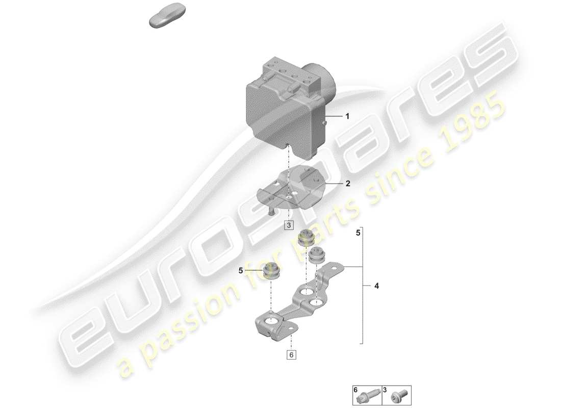 porsche 992 (2020) hydraulic unit part diagram