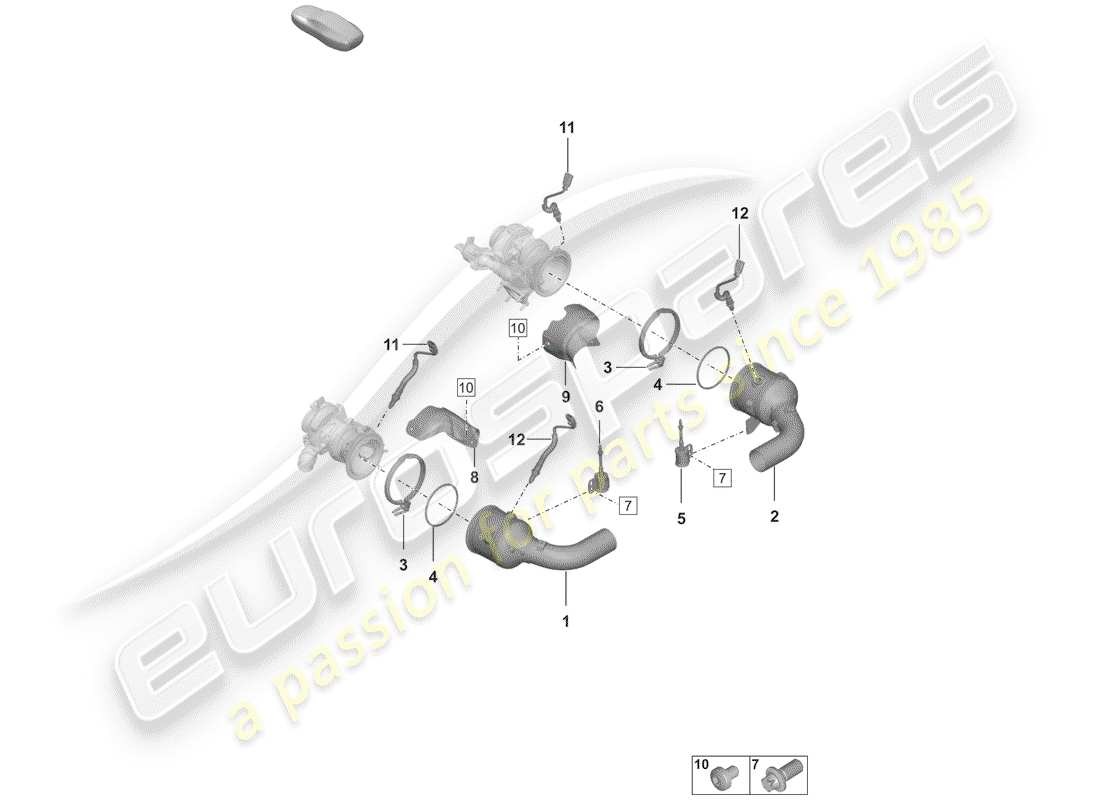 porsche 2020 catalyst parts diagram