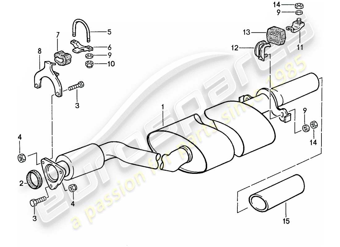 a part diagram from the porsche 944 parts catalogue