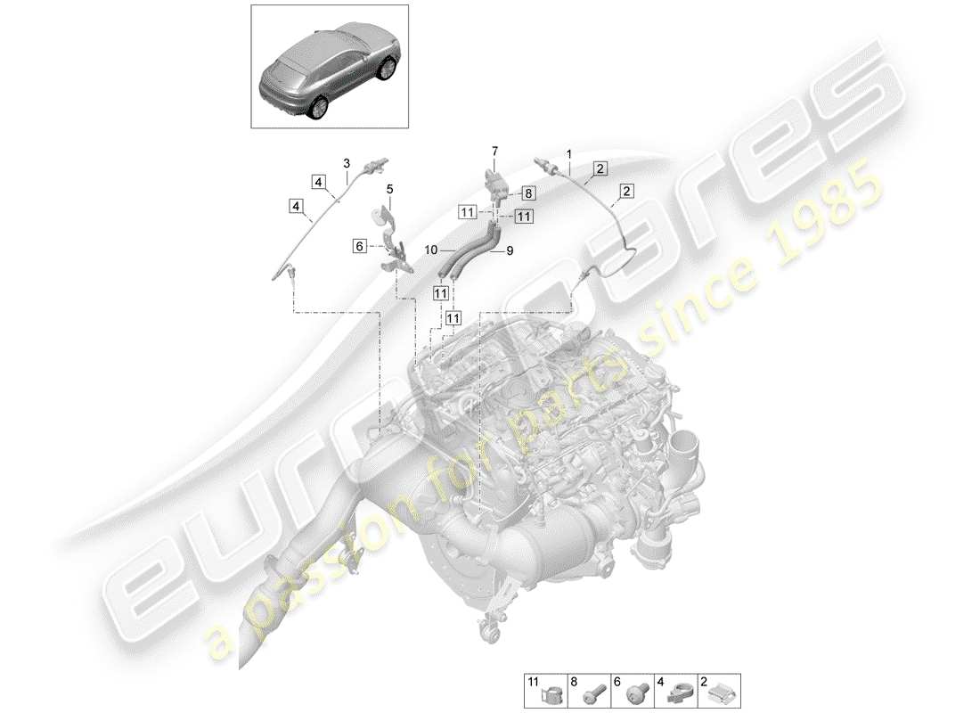 part diagram containing part number pac971842