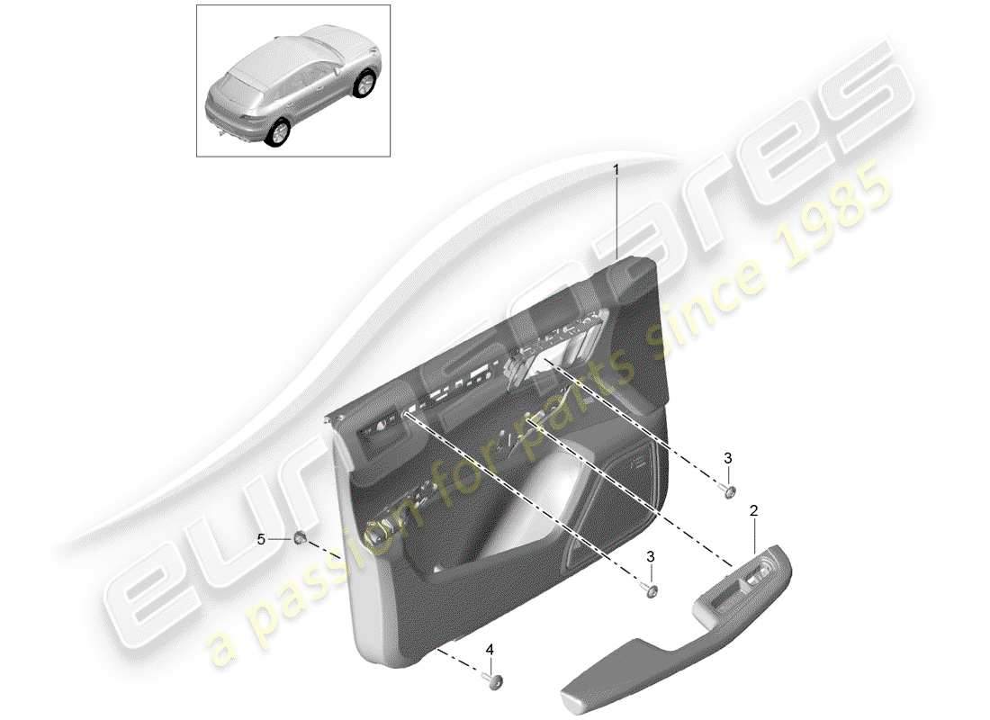 a part diagram from the porsche macan (2014) parts catalogue