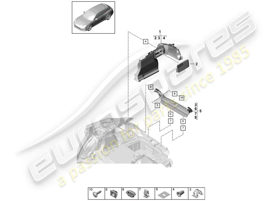 a part diagram from the porsche panamera parts catalogue