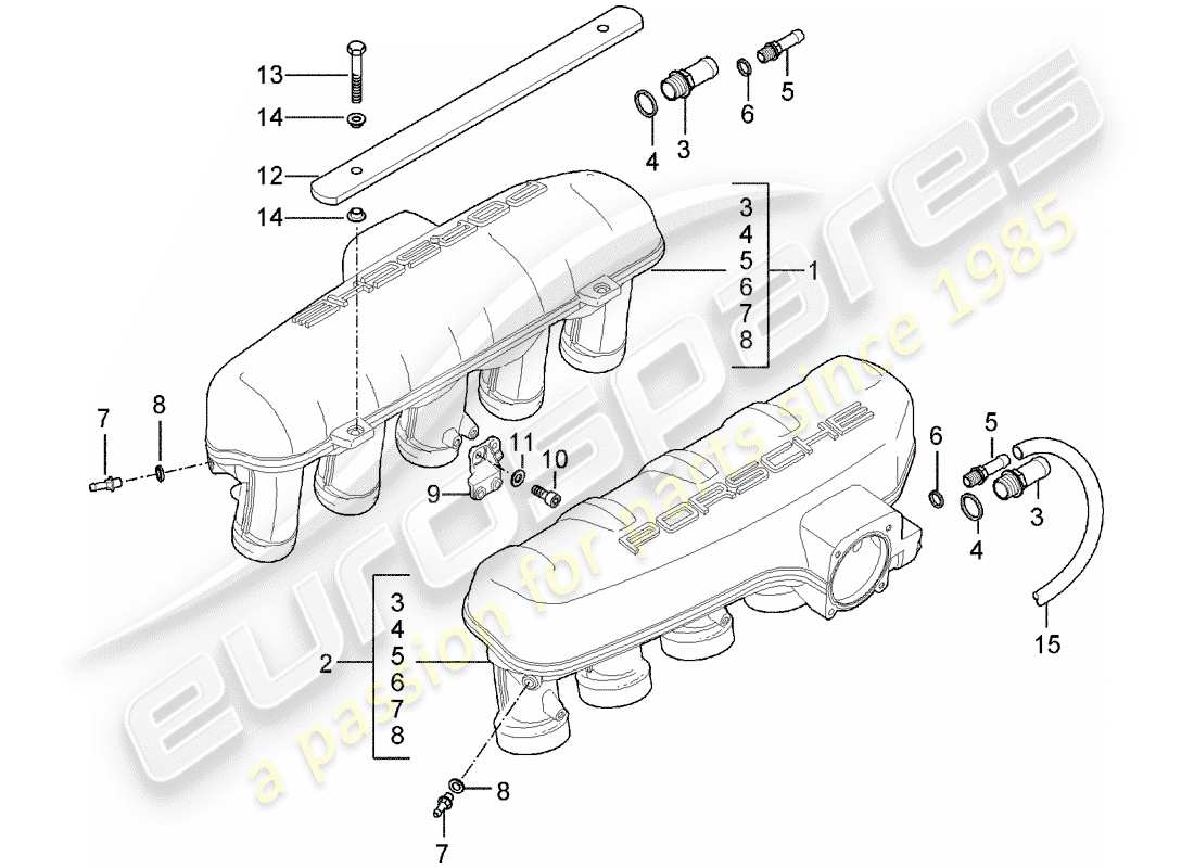 a part diagram from the porsche carrera gt (2005) parts catalogue