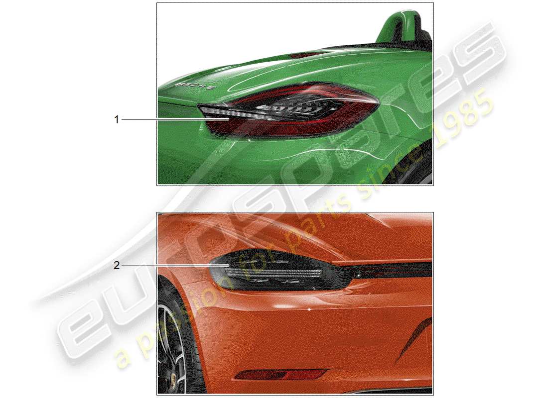 a part diagram from the porsche tequipment 98x/99x parts catalogue