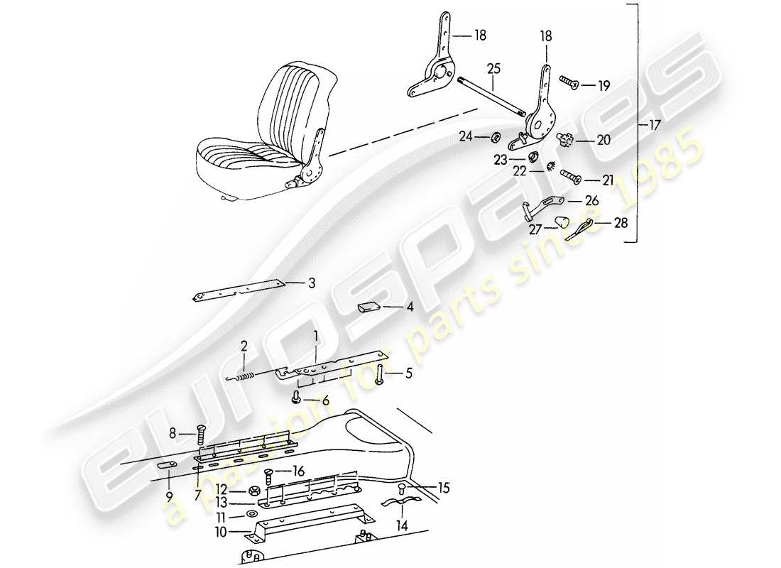 a part diagram from the porsche 356b/356c (1962) parts catalogue