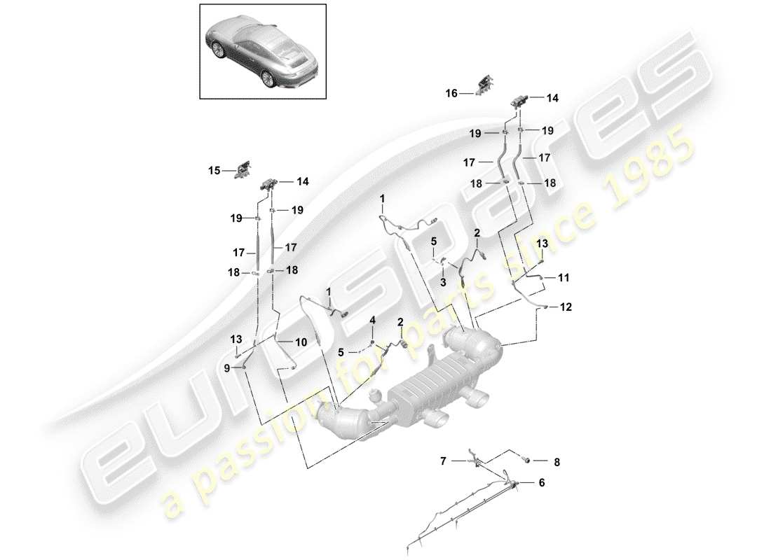 part diagram containing part number pae906051