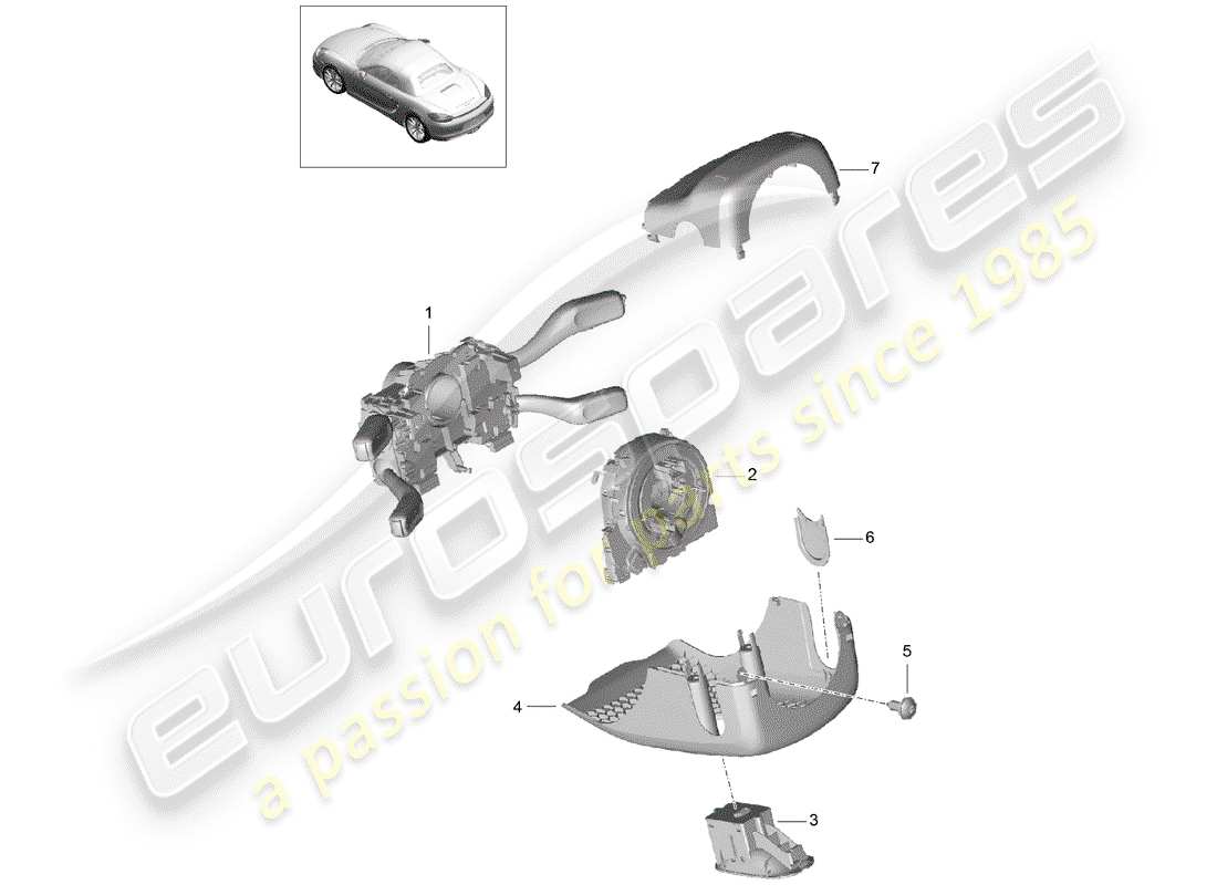 a part diagram from the porsche boxster parts catalogue