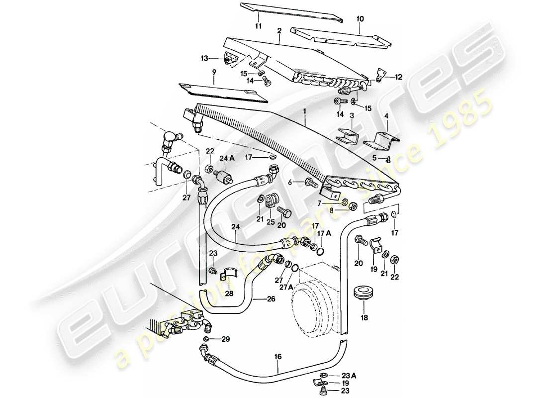 a part diagram from the porsche 911 parts catalogue