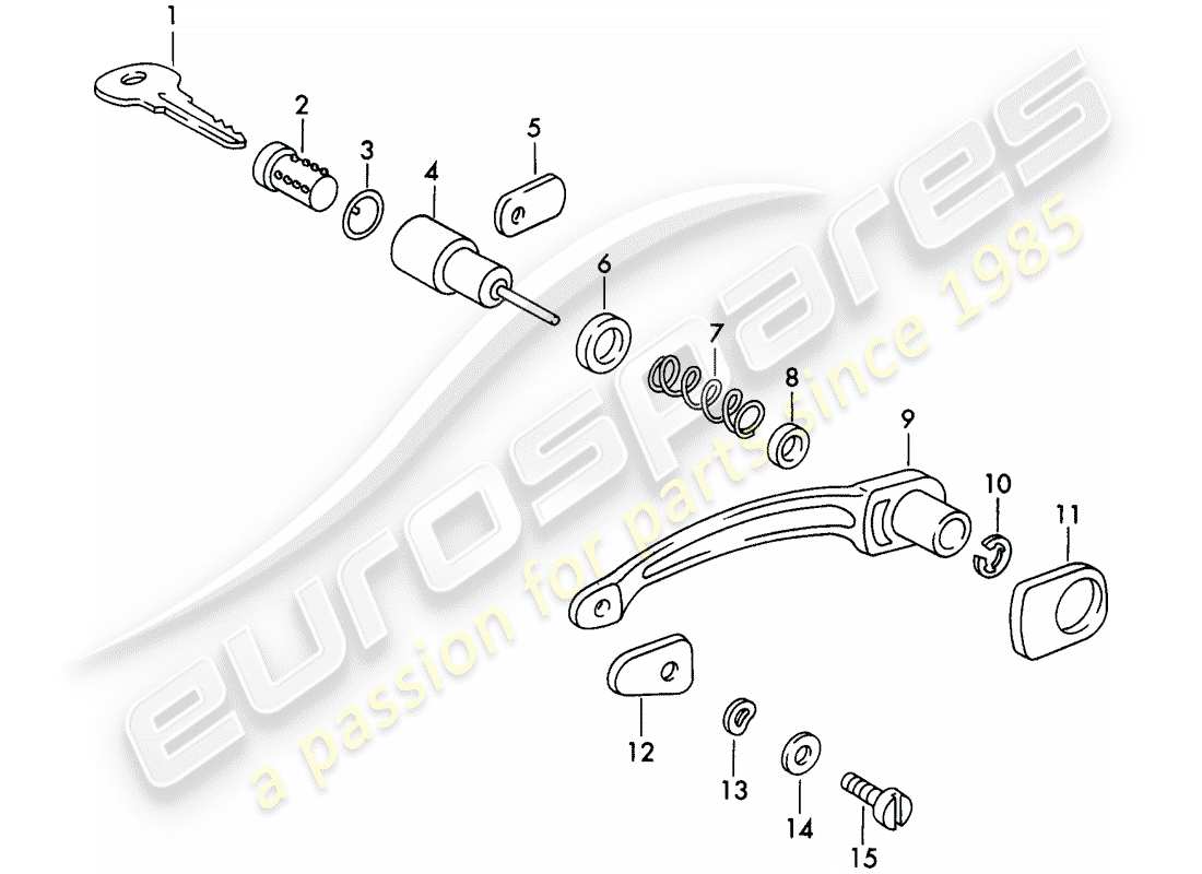 a part diagram from the porsche 356 parts catalogue