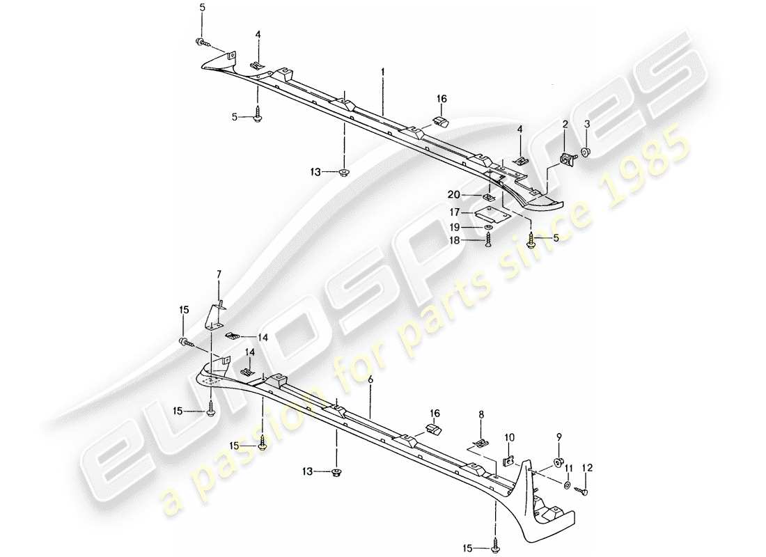 a part diagram from the porsche 993 parts catalogue