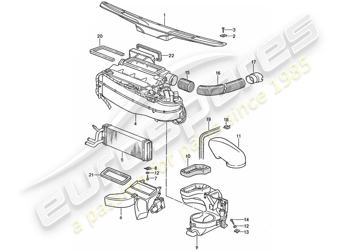 a part diagram from the porsche 959 parts catalogue