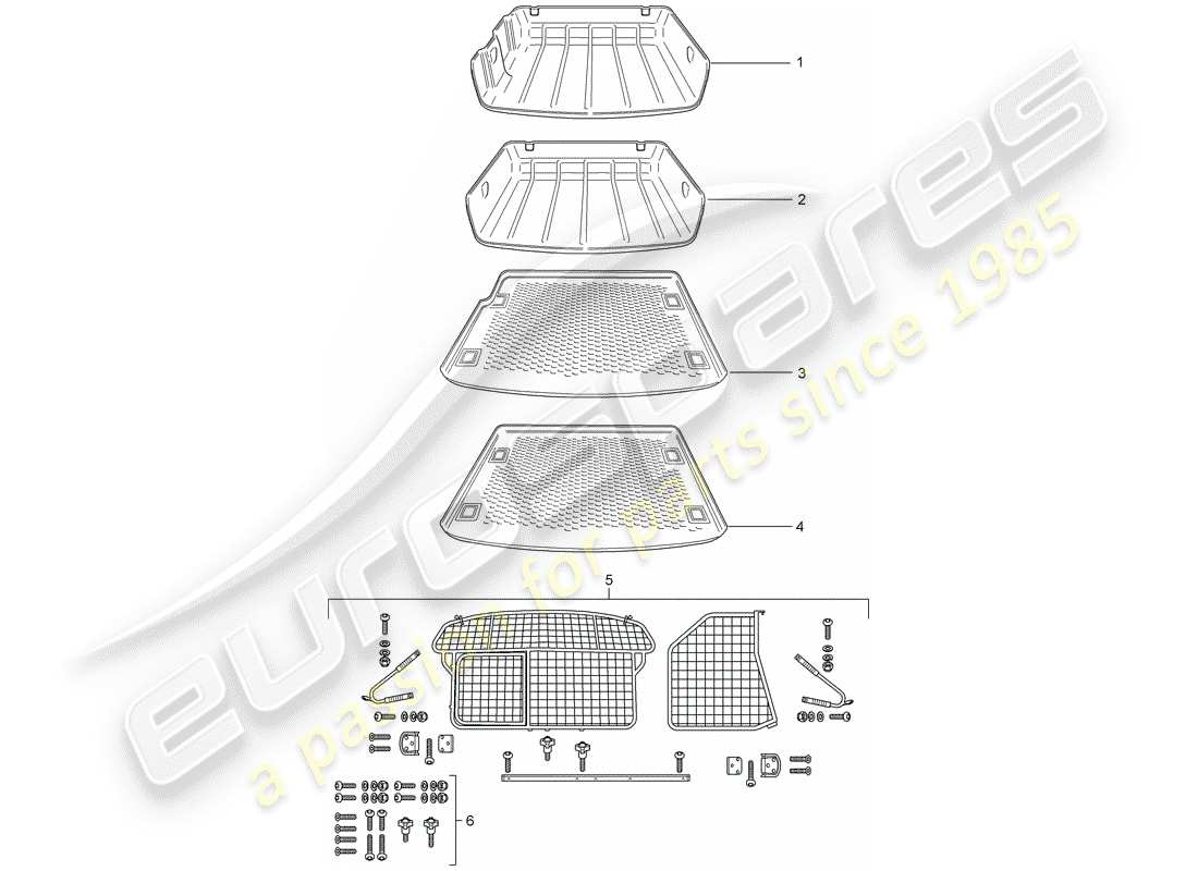 a part diagram from the porsche tequipment cayenne (2009) parts catalogue