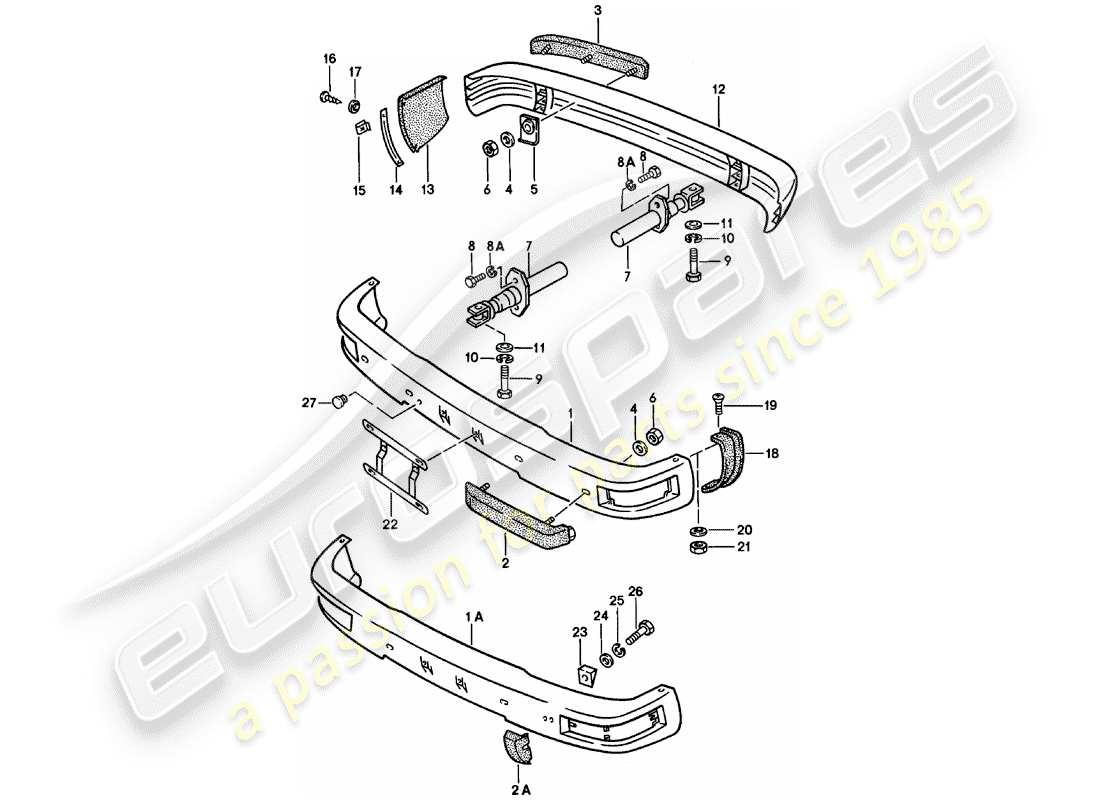 a part diagram from the porsche 924 parts catalogue