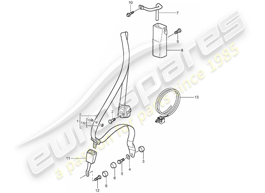 a part diagram from the porsche 996 parts catalogue