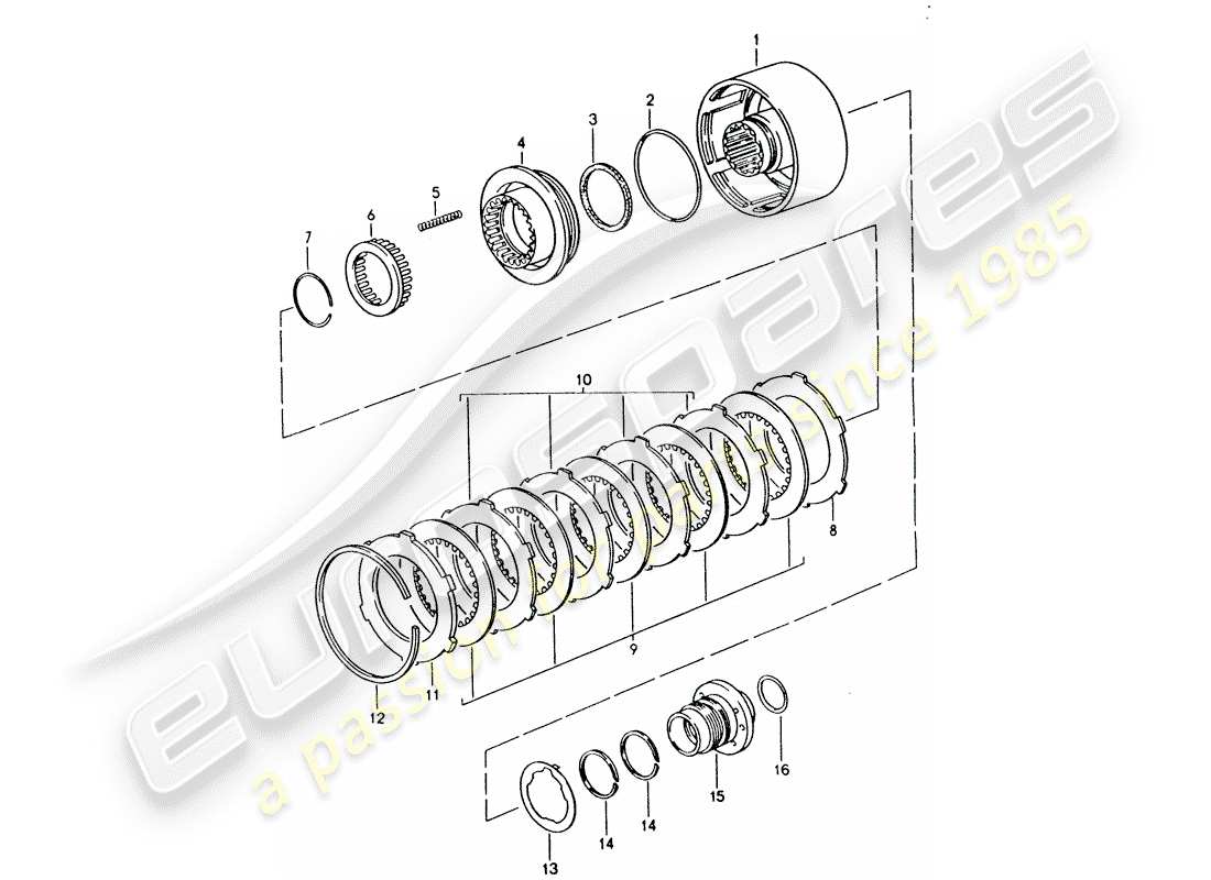 a part diagram from the porsche 928 parts catalogue