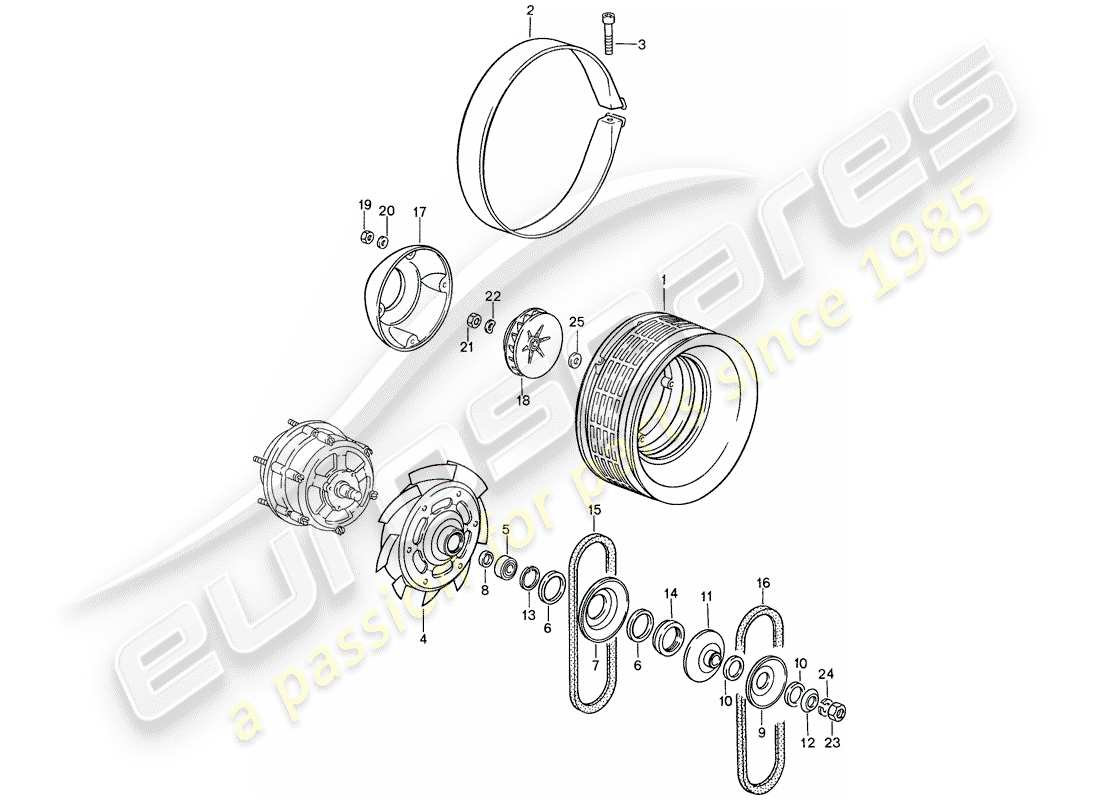 a part diagram from the porsche 959 parts catalogue