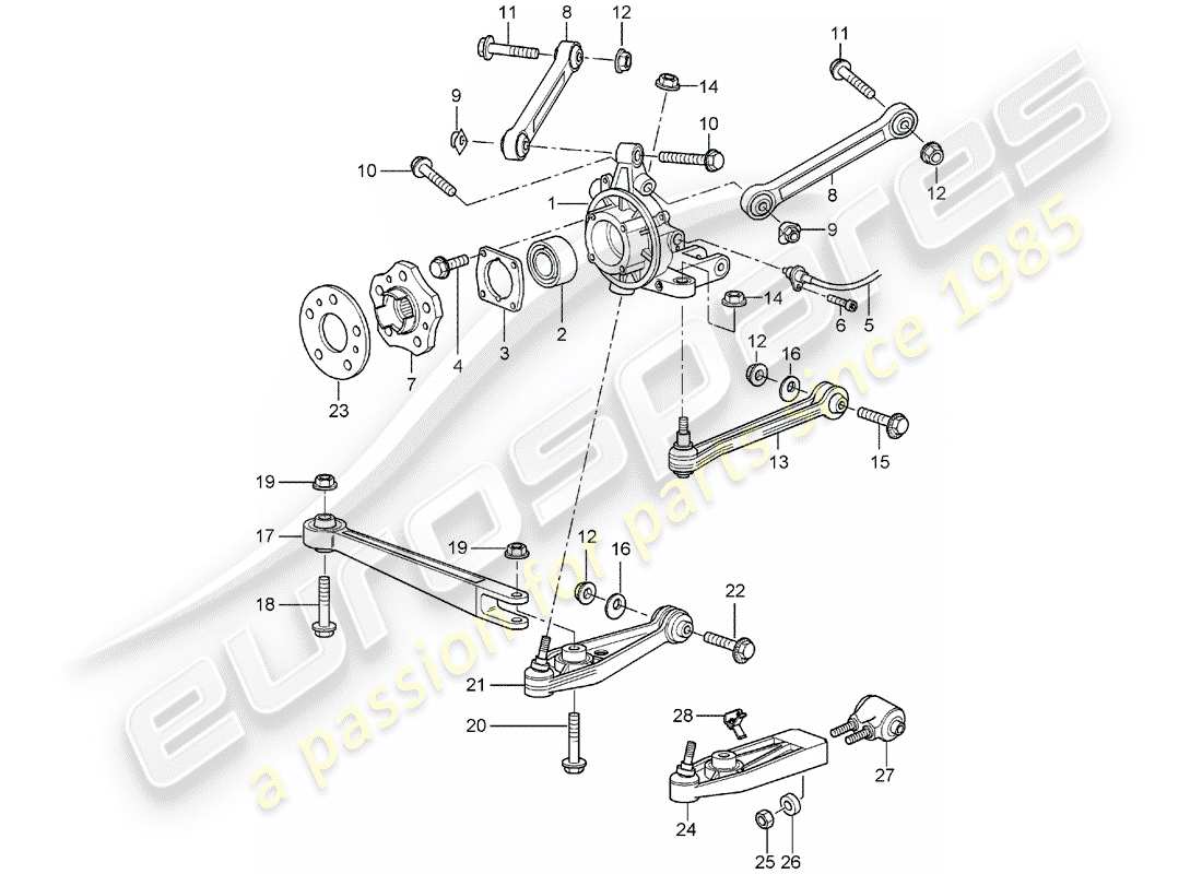 a part diagram from the porsche 996 parts catalogue