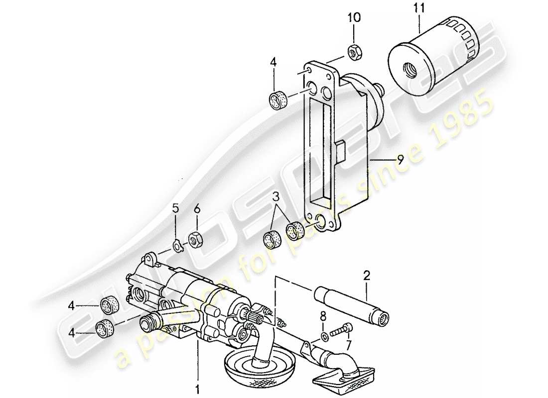 a part diagram from the porsche 959 parts catalogue