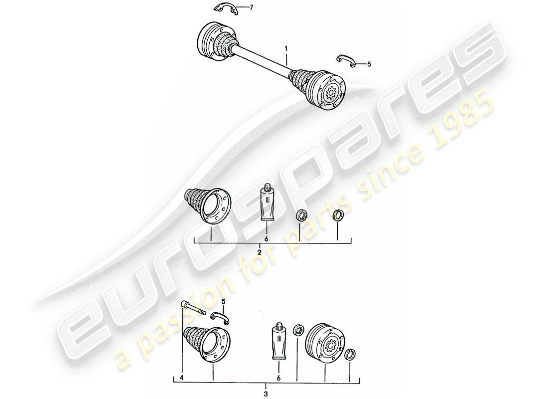 a part diagram from the porsche 968 parts catalogue