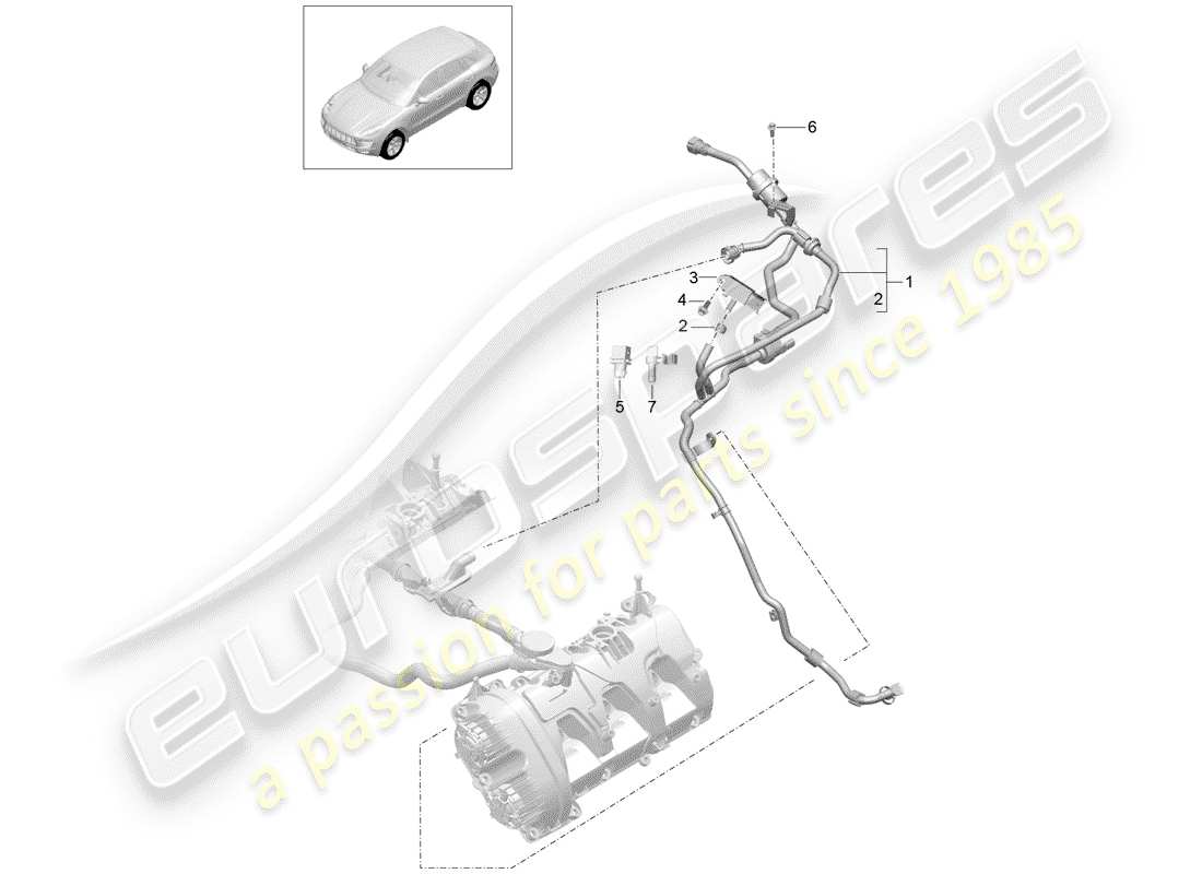 a part diagram from the porsche macan parts catalogue