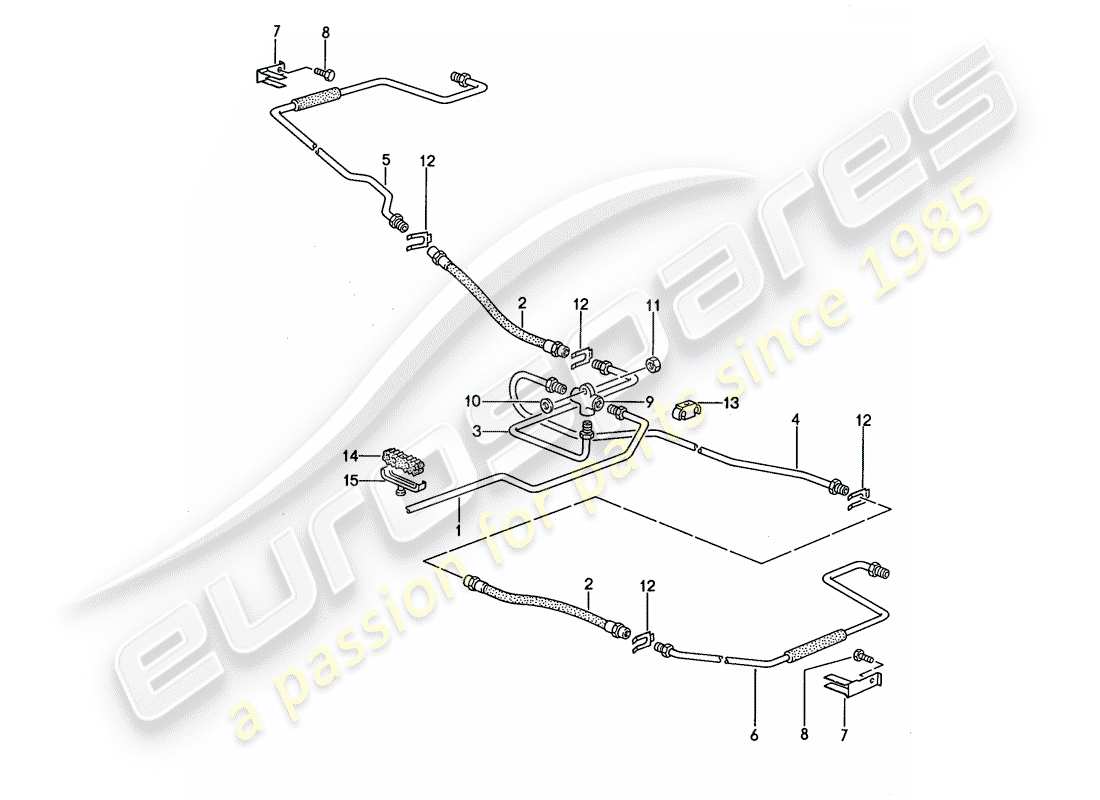 a part diagram from the porsche 968 parts catalogue