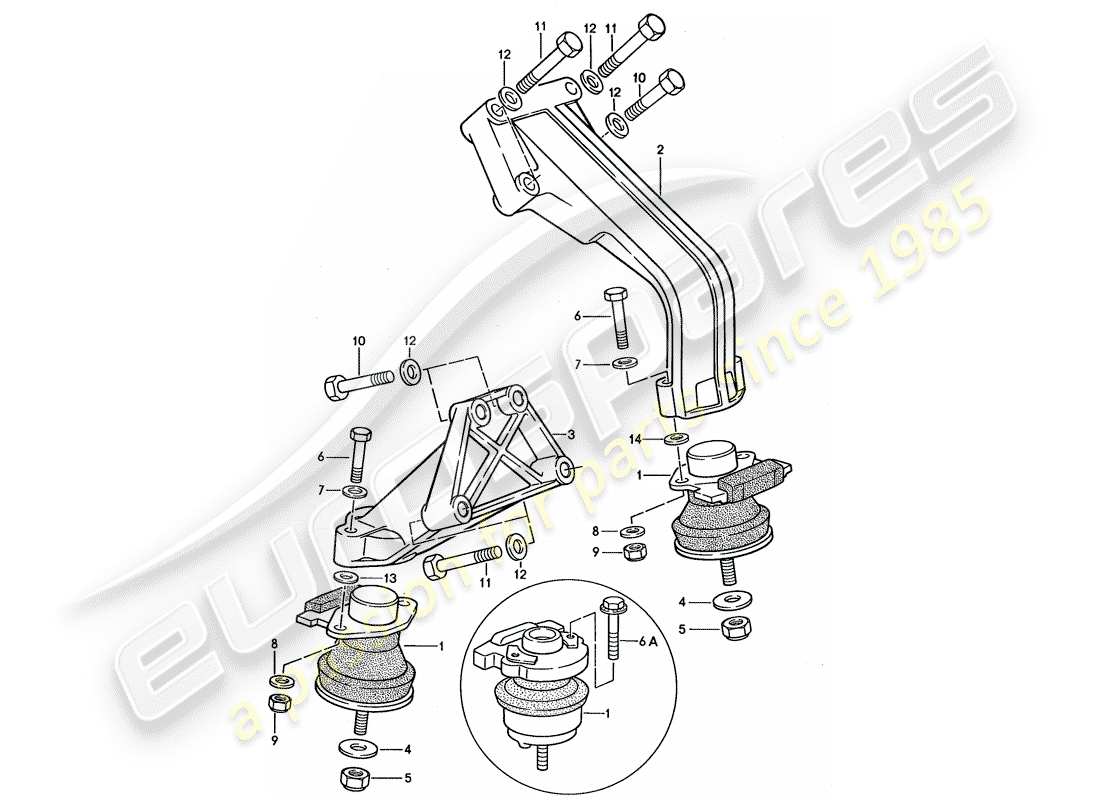 a part diagram from the porsche 944 parts catalogue