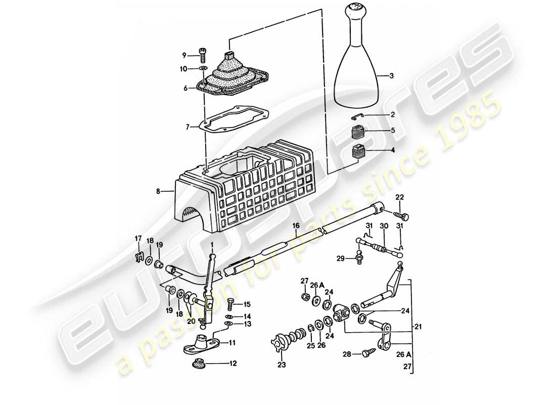 a part diagram from the porsche 968 parts catalogue