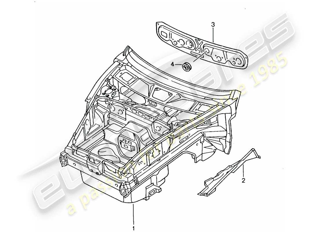 a part diagram from the porsche 996 parts catalogue