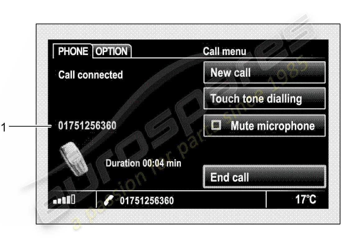 a part diagram from the porsche tequipment cayenne (2010) parts catalogue